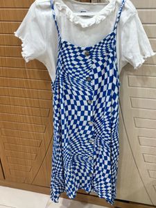 Blue & White Checkered Dress