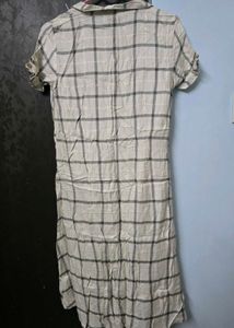 Chic Checked Shirt Dress