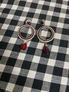 Elegant Red Drop Earrings