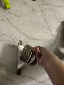 White Buckle Slides