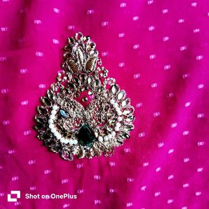 Brand new designer pink embroidered saree