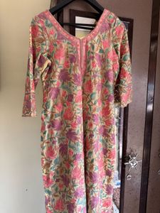 Floral Kashmiri handloom kurta