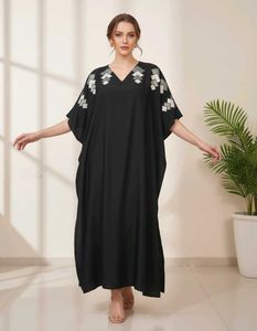 Elegant Black Kaftan Gown
