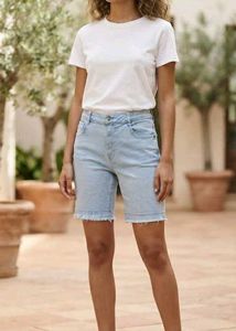 Light Wash Denim Cutoff Shorts
