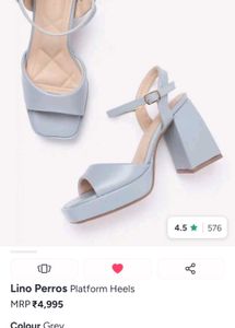 Chic Blue Platform Block Heels