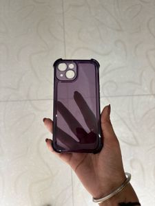 Stylish Transparent Purple iPhone 15 Case 💜