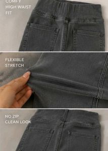 🤍Grey High Waist Flexible  Jeggings |❣️