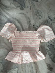 Smocked Puff Sleeve Top