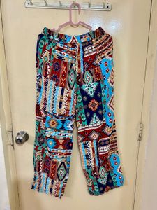 Boho Patchwork Palazzo Pants