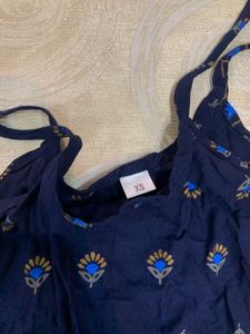 Boho Blue Floral Kurti