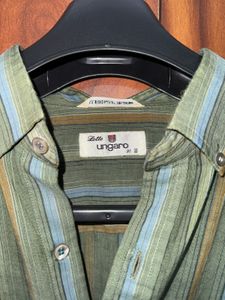 Striped Short Sleeve Men's Shirt Beach Shir
