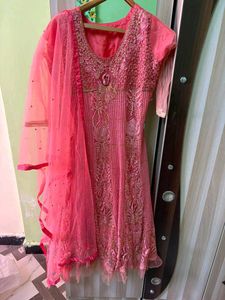 Elegant Peach Embellished Dress