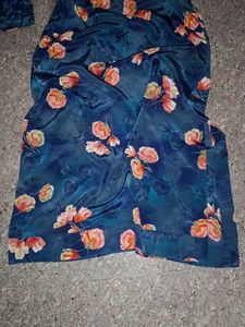 Floral Print soft silk touser kurti