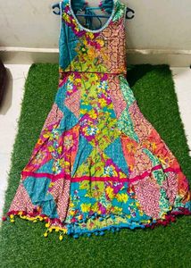Vibrant Bohemian Patchwork Maxi Dress