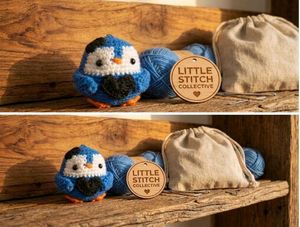 Cute Crochet Penguin Keychain