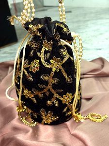 Elegant Black Potli Bag