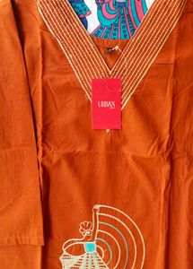 Vibrant Orange Kurta Set with dupatta