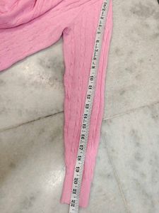 Pink Cable Knit Sweater