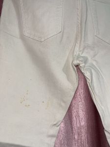 Zara Stylish White Studded Jeans