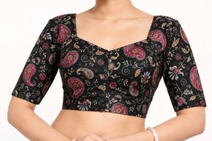 Paisley Print Back Tie Blouse