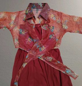 Korean dress with shrug