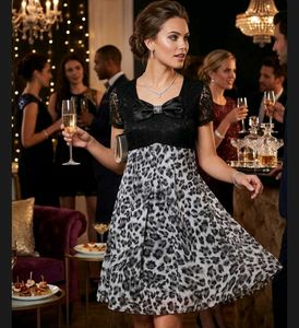 Elegant Leopard Print Party Dress
