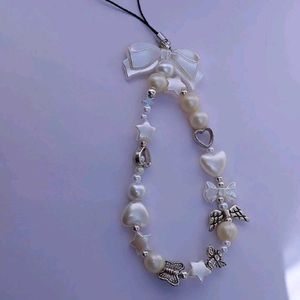 White pearl phone charm 🤍✨