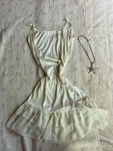 Vintage Ruffled Slip Dress top