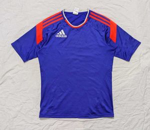Adidas Men's Blue & Red T-Shirt