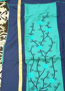 Kurti khadi 1 piece embroidery two shade designNav