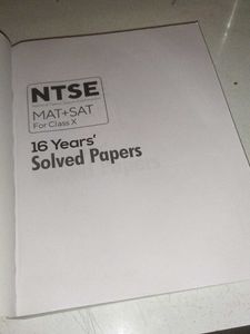 NTSE MAT+SAT Class X Solved Papers