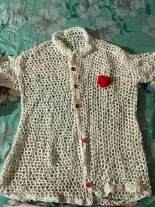 Chic Crochet Button-Up Top