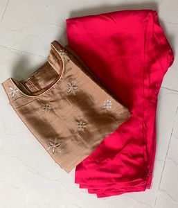 Sale 💥💥💥Silk Kurti Pant Set