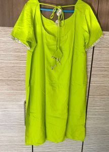 Lime Green Lehariya Suit Set Gayraa 2XL