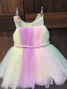 Pastel Rainbow Tulle Dress