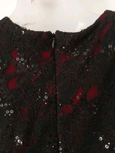 Black Sequin Fringe Dress