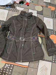Stylish Brown Casual Jacket kids with belt winters