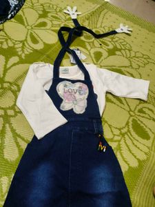 Cute Denim Mickey Hand Dress for Girls 🎀