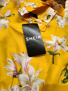 Shein Yellow Floral Mini Dress