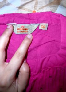 Women Pink &amp; Gold Toned Kurta