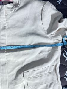 Women's Beige Cropped Jacket
