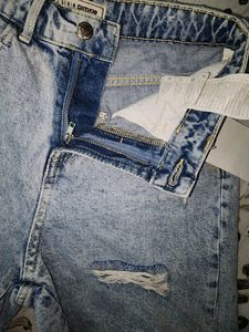 Blue Ripped Shorts