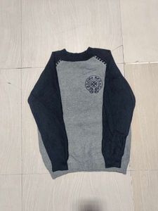Chrome heart Men's Grey &amp; Black Sweater