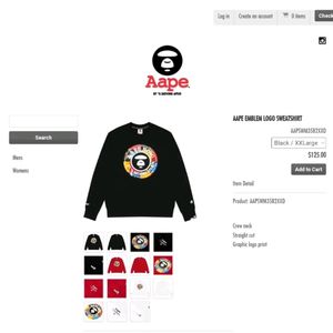 AAPE EMBLEM LOGO SWEATSHIRT