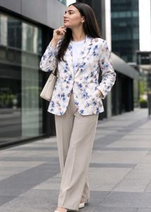 Floral Print Blazer for Women