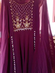 Elegant Embroidered Ethnic Gown