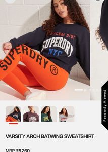 Superdry Harlem Dist NYC Cropped Sweatshirt