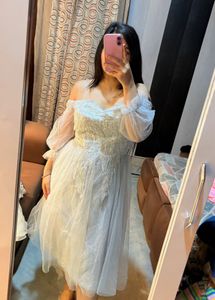 Elegant Off-Shoulder Gown🧸💖🦋
