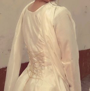 White Kurta farsi salwar with Mirror Work