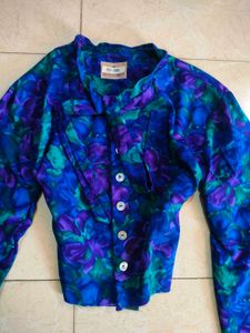 90s vintage blue coquette top 🧁🛸🥂🎢